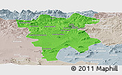 Political Panoramic Map of Mila, lighten, semi-desaturated