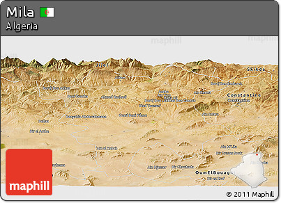 Satellite Panoramic Map of Mila