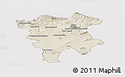 Shaded Relief Panoramic Map of Mila, cropped outside