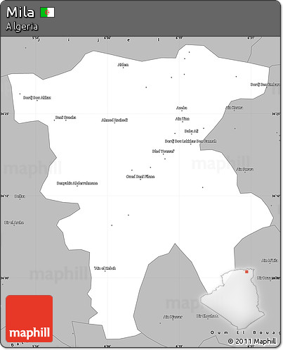 Gray Simple Map of Mila