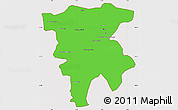 Political Simple Map of Mila, cropped outside