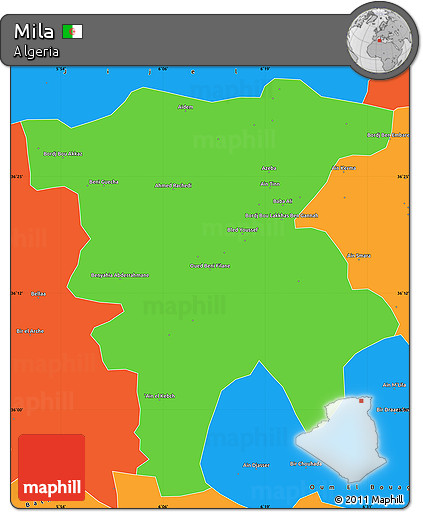 Political Simple Map of Mila