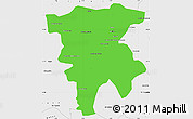 Political Simple Map of Mila, single color outside, borders and labels