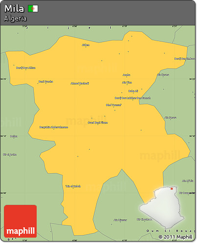 Savanna Style Simple Map of Mila