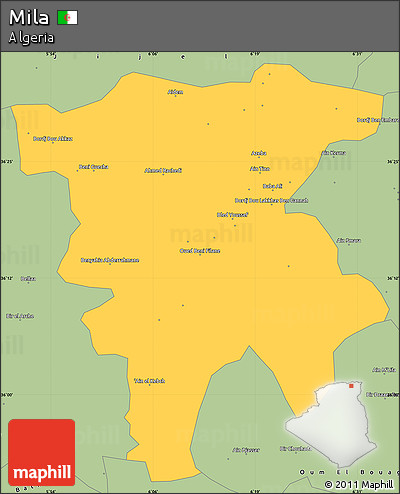 Savanna Style Simple Map of Mila