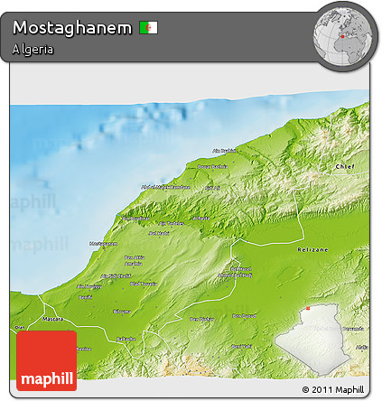 Physical 3D Map of Mostaghanem