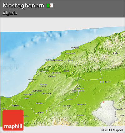 Physical 3D Map of Mostaghanem