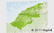 Physical 3D Map of Mostaghanem, lighten