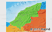 Political 3D Map of Mostaghanem