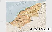 Satellite 3D Map of Mostaghanem, lighten