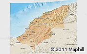 Satellite 3D Map of Mostaghanem, shaded relief outside
