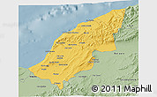 Savanna Style 3D Map of Mostaghanem