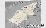 Shaded Relief 3D Map of Mostaghanem, darken, desaturated