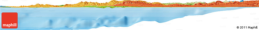 Physical Horizon Map of Mostaghanem, political outside