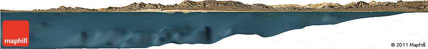 Satellite Horizon Map of Mostaghanem, darken