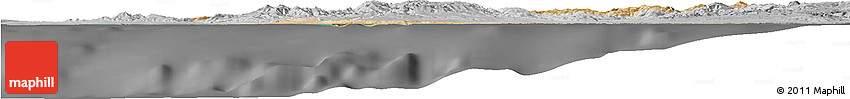 Satellite Horizon Map of Mostaghanem, desaturated