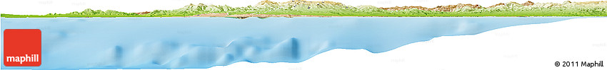 Satellite Horizon Map of Mostaghanem, physical outside