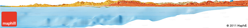 Satellite Horizon Map of Mostaghanem, political outside