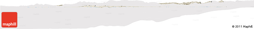 Shaded Relief Horizon Map of Mostaghanem, cropped outside