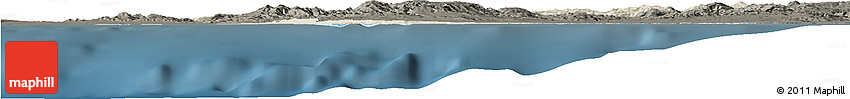 Shaded Relief Horizon Map of Mostaghanem, darken