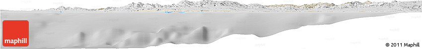 Shaded Relief Horizon Map of Mostaghanem, desaturated
