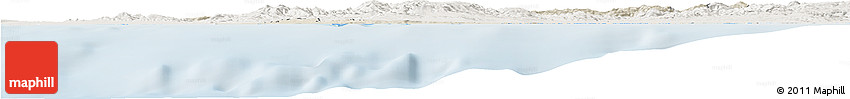 Shaded Relief Horizon Map of Mostaghanem, lighten