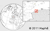 Blank Location Map of Mostaghanem, highlighted country