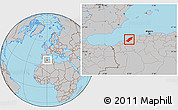 Gray Location Map of Mostaghanem