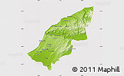 Physical Map of Mostaghanem, cropped outside