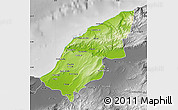 Physical Map of Mostaghanem, desaturated