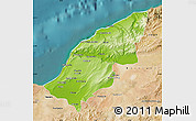 Physical Map of Mostaghanem, satellite outside