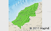 Political Map of Mostaghanem, shaded relief outside