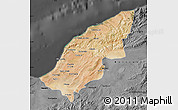 Satellite Map of Mostaghanem, darken, desaturated