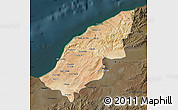 Satellite Map of Mostaghanem, darken