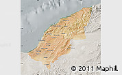 Satellite Map of Mostaghanem, lighten, semi-desaturated