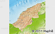 Satellite Map of Mostaghanem, physical outside