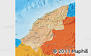 Satellite Map of Mostaghanem, political outside