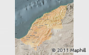 Satellite Map of Mostaghanem, semi-desaturated