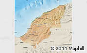Satellite Map of Mostaghanem, shaded relief outside