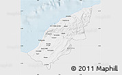 Silver Style Map of Mostaghanem, single color outside