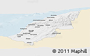 Classic Style Panoramic Map of Mostaghanem, single color outside