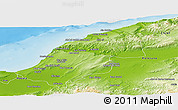 Physical Panoramic Map of Mostaghanem