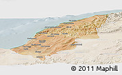 Satellite Panoramic Map of Mostaghanem, lighten