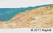 Satellite Panoramic Map of Mostaghanem