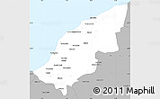 Gray Simple Map of Mostaghanem