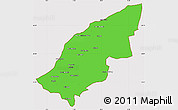 Political Simple Map of Mostaghanem, cropped outside