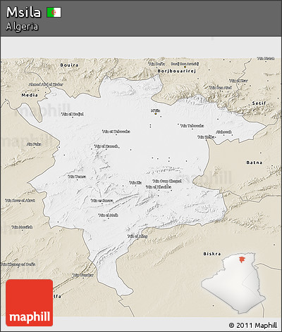 Classic Style 3D Map of Msila