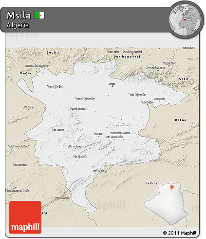 Classic Style 3D Map of Msila