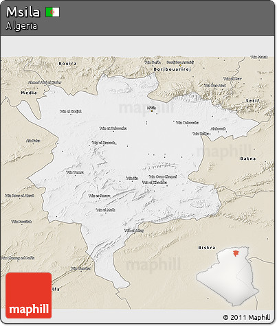 Classic Style 3D Map of Msila