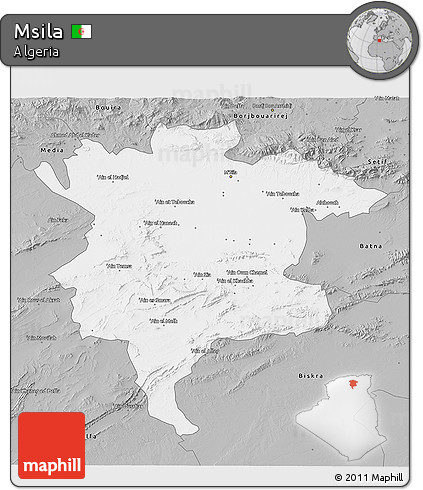 Gray 3D Map of Msila